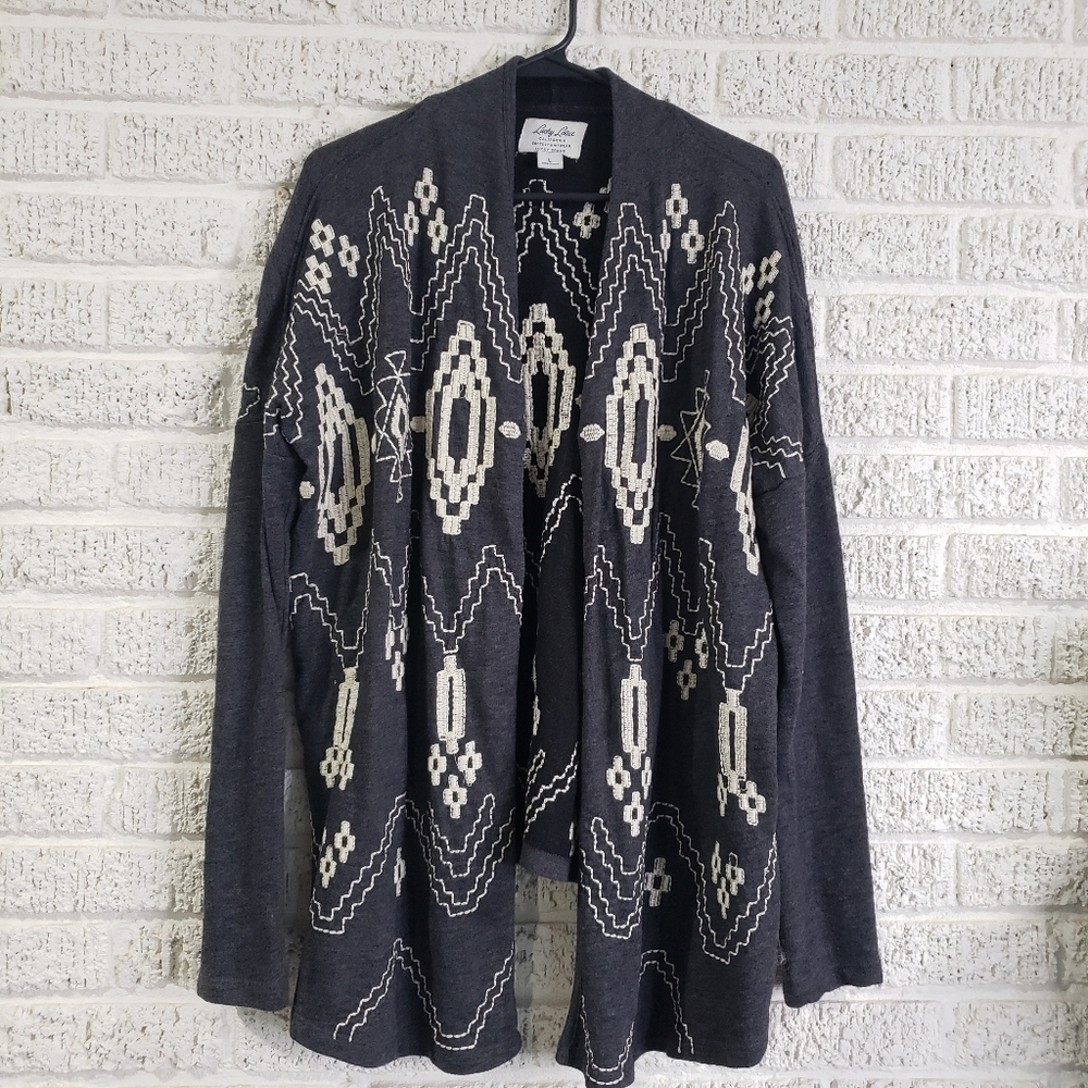 Lucky Brand | Lotus Bliss Embroidered Cardigan - Picture 2 of 6